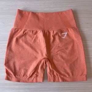 Orange GYMSHARK Vital Seamless 2.0 Workout Shorts Size S Contour Details
